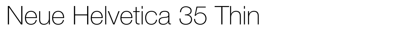 Neue Helvetica 35 Thin